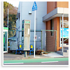 広電バス、府中山田行、えの宮前バス停